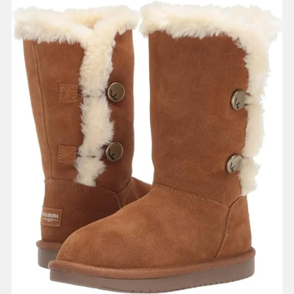 Koolaburra by UGG Kids Suede Button Tall Boots Kinslei